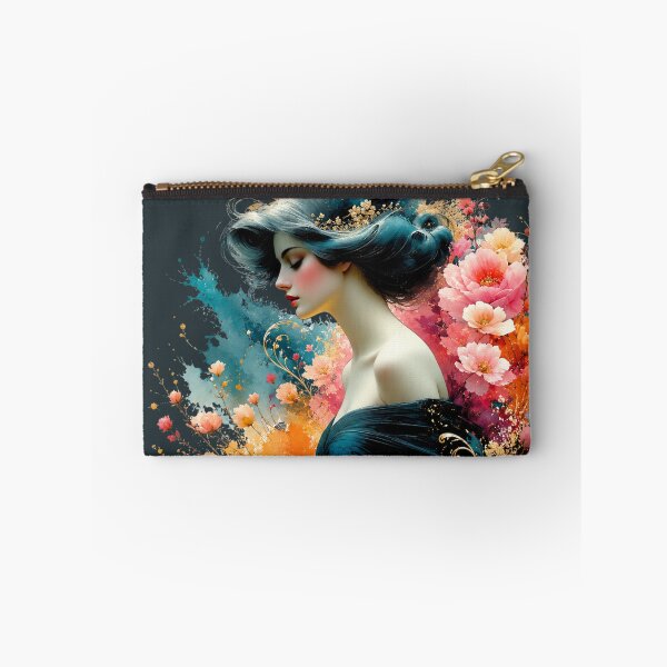 Item preview, Pastel Coral Goddess Art Nouveau - Ethereal Side Profile Art designed and sold by KrzysztofART.