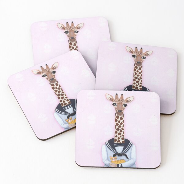 Item preview, The Giraffe and the Kitten designed and sold by KilkennyCat Art.
