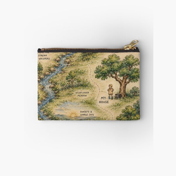 Item preview, My House Map Vintage Storybook Woodland Illustration for Nature Lovers designed and sold by RickE.