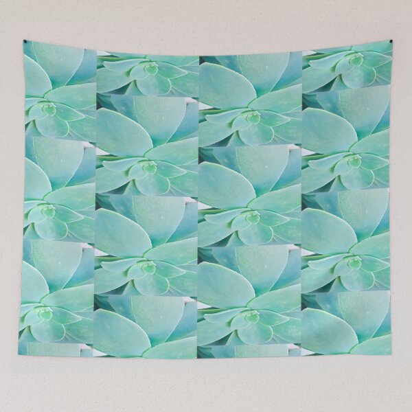 Item preview, Minimalist Mint Green Succulent Digital Painting Art designed and sold by BalkanBloom.