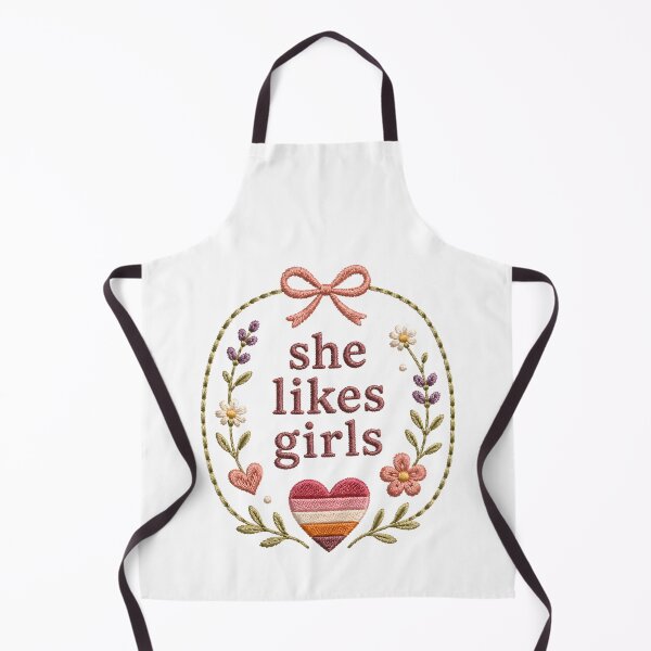 Item preview, She Likes Girls Embroidered designed and sold by Craft Design Alchemy.