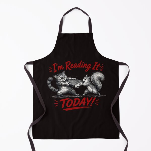 Item preview, I'm Reading It Today! Funny Cat and Squirrel Book Lover Design designed and sold by Tadeusz1.