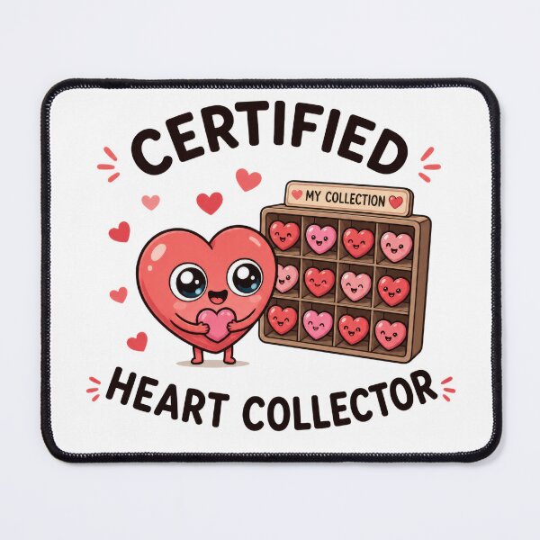 Item preview, Certified Heart Collector Cute Kawaii Love Heart Character designed and sold by INVITOARTE.