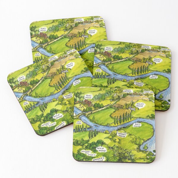 Item preview, Wind in the Willows Map - Storybook Map Illustration for Cottagecore Adventure Lovers designed and sold by RickE.