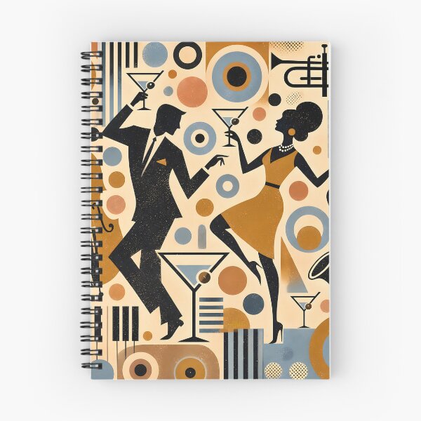 Item preview, Mid Century Modern Abstract Martini Jazz Party designed and sold by Lee Hiller Designs.
