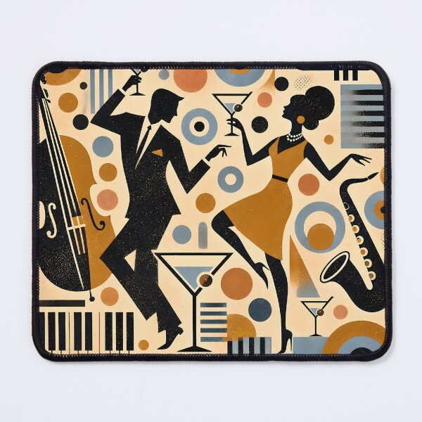 Item preview, Mid Century Modern Abstract Martini Jazz Party designed and sold by Lee Hiller Designs.