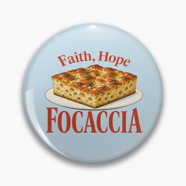 Item preview, Faith Hope Focaccia Vintage Rosemary Bread Lover designed and sold by POD DYNASTY | Original Print On Demand T-Shirt Graphics.