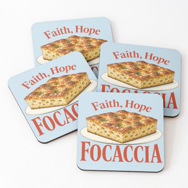 Item preview, Faith Hope Focaccia Vintage Rosemary Bread Lover designed and sold by POD DYNASTY | Original Print On Demand T-Shirt Graphics.