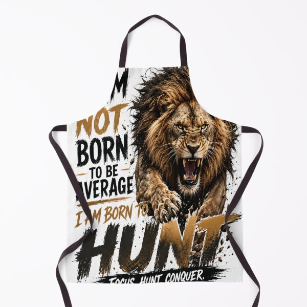 Item preview, Born to hunt- fierce lion motivation typography design designed and sold by urbanshop7.