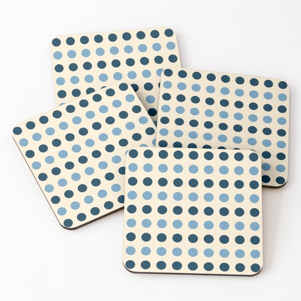 Item preview, Bold Navy Cream and Blue Polka Dots Pattern designed and sold by Anna Studio Co.