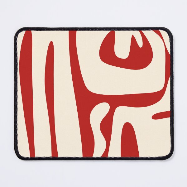 Item preview, Mid Century Modern Abstract Kwaito Pattern in Red and Cream designed and sold by kierkegaard.