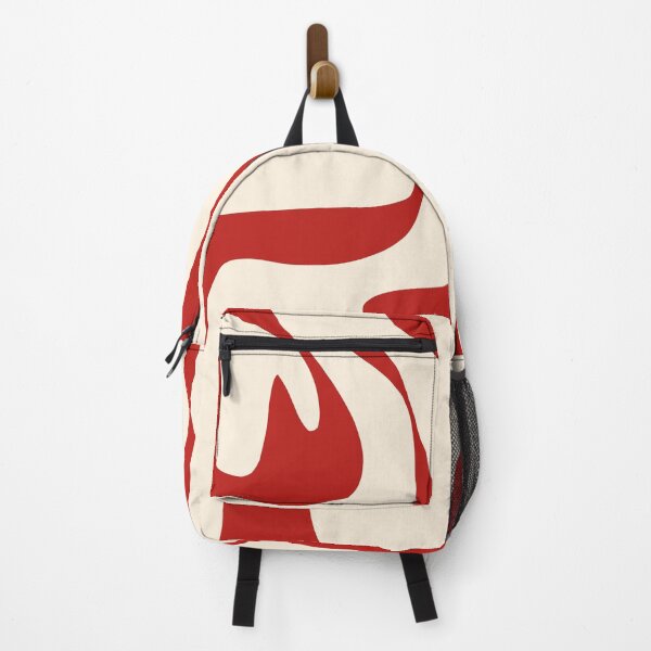 Item preview, Mid Century Modern Abstract Kwaito Pattern in Red and Cream designed and sold by kierkegaard.