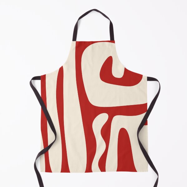 Item preview, Mid Century Modern Abstract Kwaito Pattern in Red and Cream designed and sold by kierkegaard.