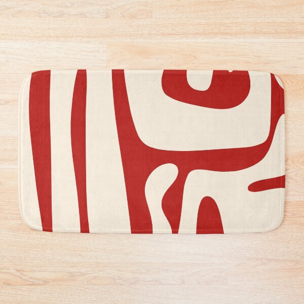 Item preview, Mid Century Modern Abstract Kwaito Pattern in Red and Cream designed and sold by kierkegaard.