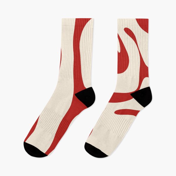 Item preview, Mid Century Modern Abstract Kwaito Pattern in Red and Cream designed and sold by kierkegaard.
