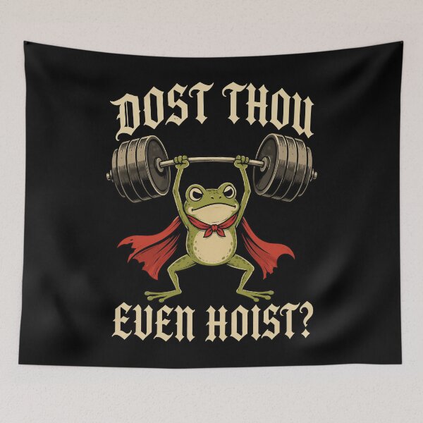 Item preview, Dost Thou Even Hoist Frog Gym Humor designed and sold by Victor Shadehorn.