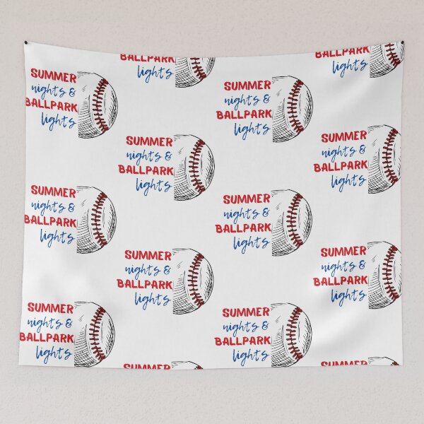 Item preview, Summer Nights And Ballpark Lights Baseball Design designed and sold by dyonallyhea.