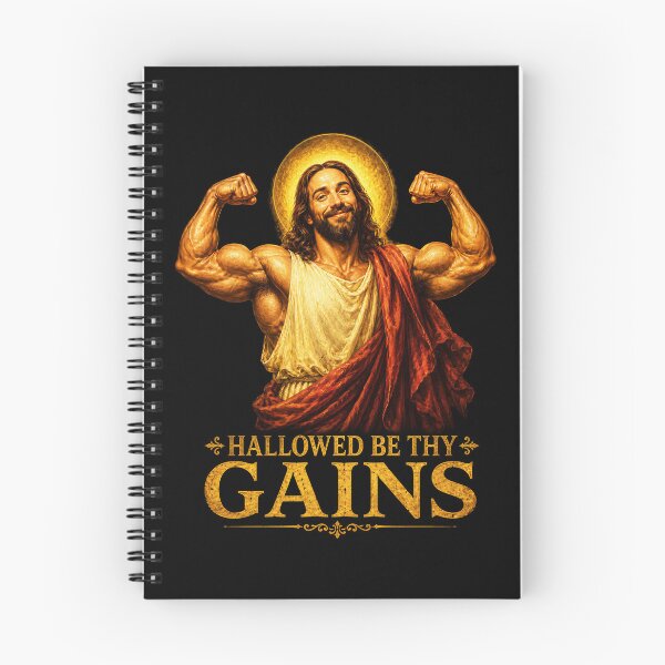 Item preview, Hallowed Be Thy Gains Holy Gym Humor designed and sold by Victor Shadehorn.