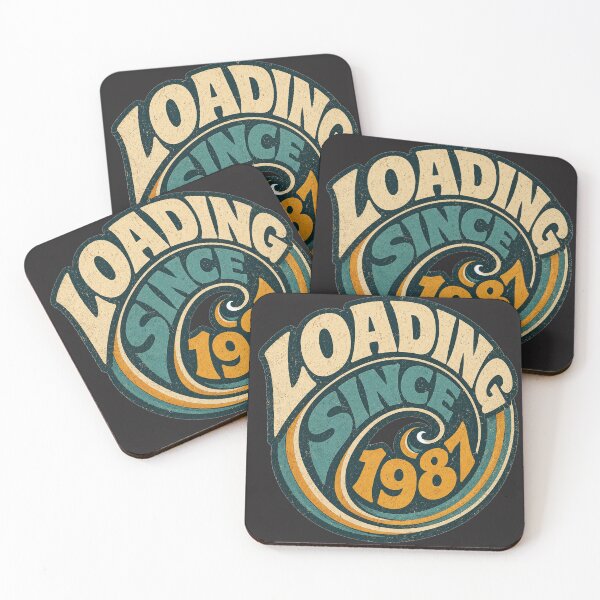 Item preview, Loading Since 1987 - Retro Spiral Typography Vintage 80s Design designed and sold by Golden Era Studio.