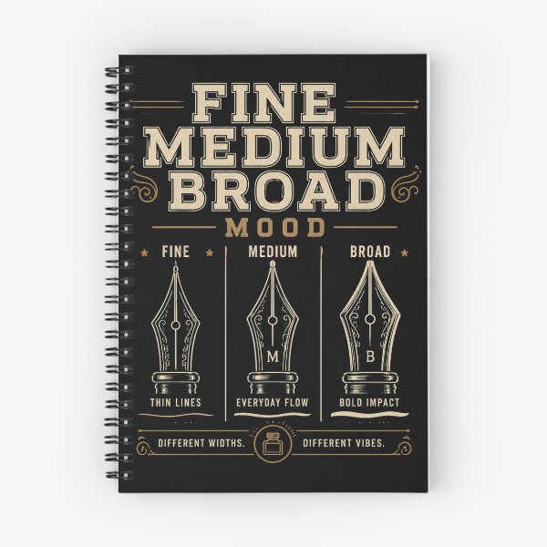 Item preview, Fine Medium Broad Mood Fountain Pen Shirt | Different Widths Different Vibes Pen Enthusiast Design designed and sold by VKinnovations.