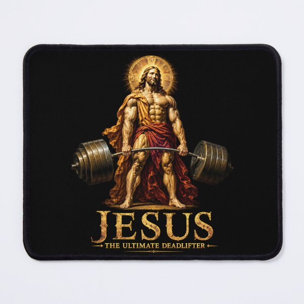 Item preview, Jesus The Ultimate Deadlifter Gym Humor designed and sold by Victor Shadehorn.