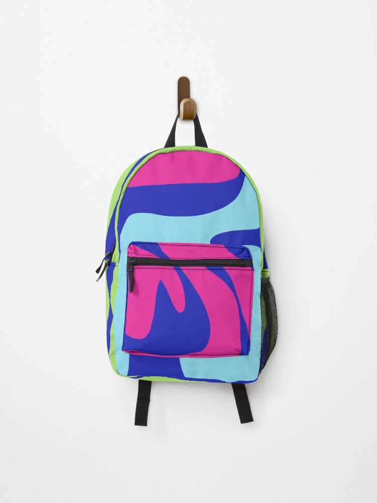 Thumbnail 1 of 3, Backpack, Colorful Abstract Mid Century Modern Kwaito Contemporary Pattern designed and sold by kierkegaard.