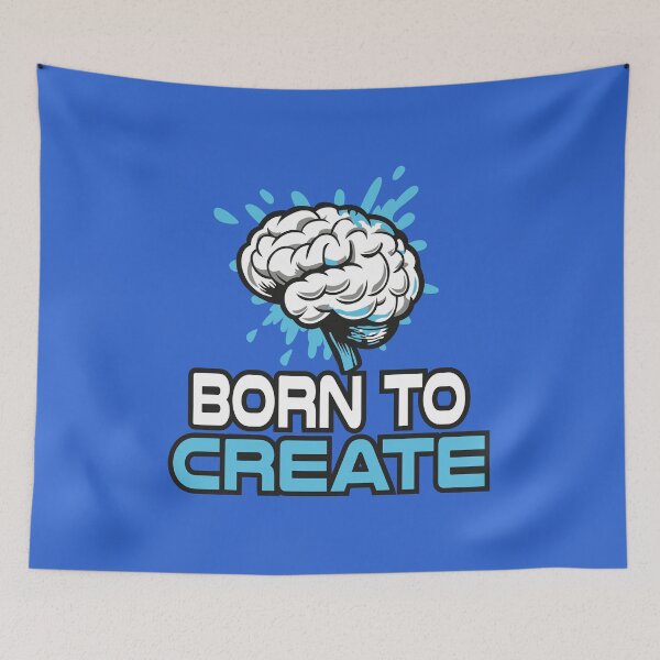 Item preview, Born to Create – Inspirational Creative Motivation Typography Design designed and sold by MerlinWear.