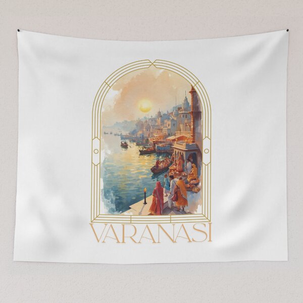 Item preview, Varanasi Vibes  ver 1– Sacred Streets & Timeless Soul | Spiritual India Merch designed and sold by mndesignworx.