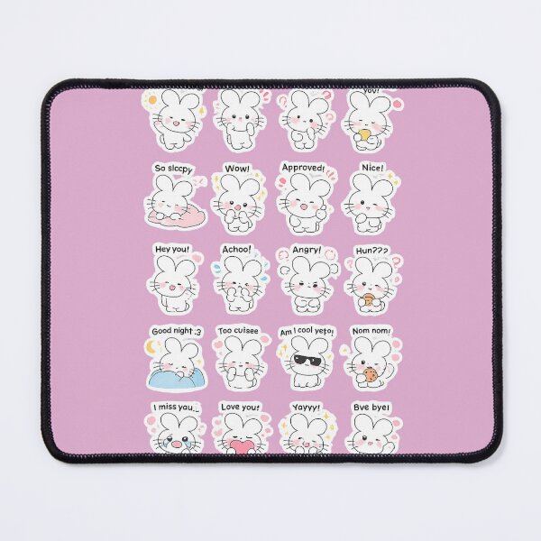 Item preview, Cute Kawaii Bunny Sticker Pack | Adorable Rabbit Emotions and Expressions Collection designed and sold by sumodesign.