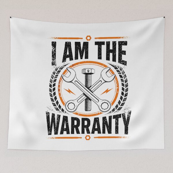 Item preview, I Am The Warranty Funny Mechanic Quote Auto Repair Technician Garage Humor Wrench Graphic designed and sold by All1style.