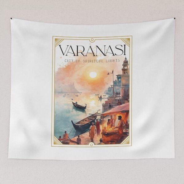 Item preview,  Varanasi Vibes  ver 3– Sacred Streets & Timeless Soul | Spiritual India Merch designed and sold by mndesignworx.