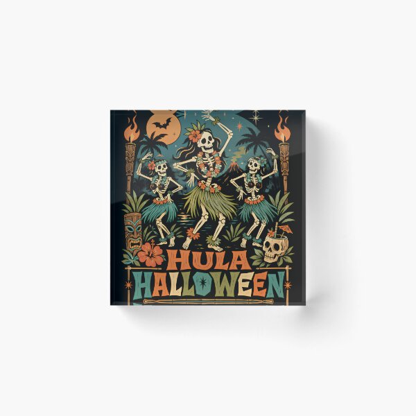 Item preview, Hula Halloween Haunted Luau Skeletons designed and sold by Victor Shadehorn.