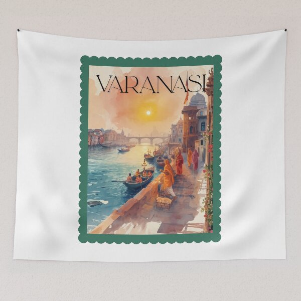 Item preview, Copy of  Varanasi Vibes  ver4– Sacred Streets & Timeless Soul | Spiritual India Merch designed and sold by mndesignworx.
