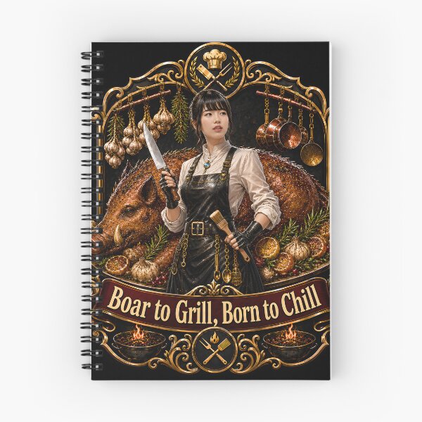 Item preview, Boar to Grill BBQ Chef Badge designed and sold by Omni Craft .
