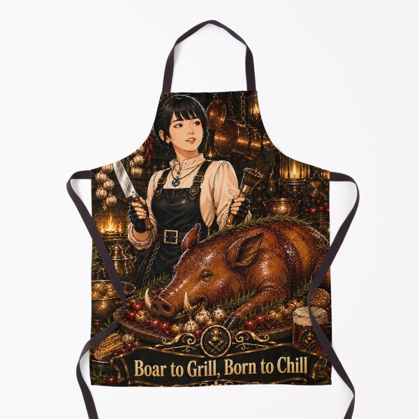 Item preview, Boar to Grill BBQ Chef Badge designed and sold by Omni Craft .