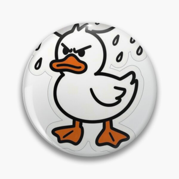 Item preview, Not My Problem | Funny Grumpy Duck in the Rain Sticker designed and sold by Inkabbmate.