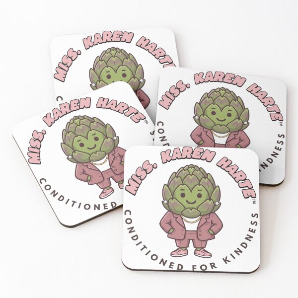 Item preview, Miss Karen Harte — Cute Artichoke Character Funny Food Art | Conditioned For Kindness designed and sold by monolithstudio.