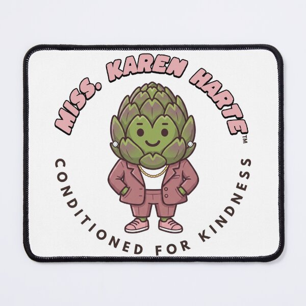 Item preview, Miss Karen Harte — Cute Artichoke Character Funny Food Art | Conditioned For Kindness designed and sold by monolithstudio.