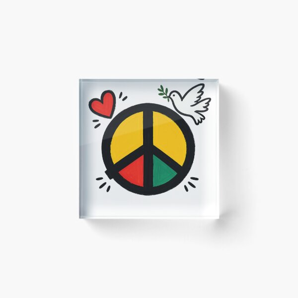 Item preview, Peace, Love & Unity – Colorful Hand Drawn Peace Symbol designed and sold by AMIR PRO .