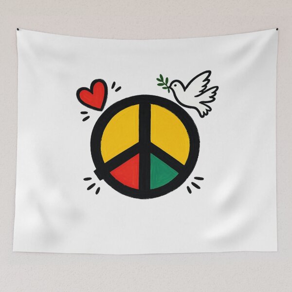Item preview, Peace, Love & Unity – Colorful Hand Drawn Peace Symbol designed and sold by AMIR PRO .