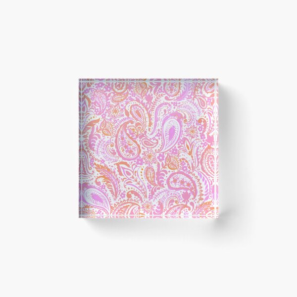 Item preview, Paisley pattern in pink designed and sold by bokasin.