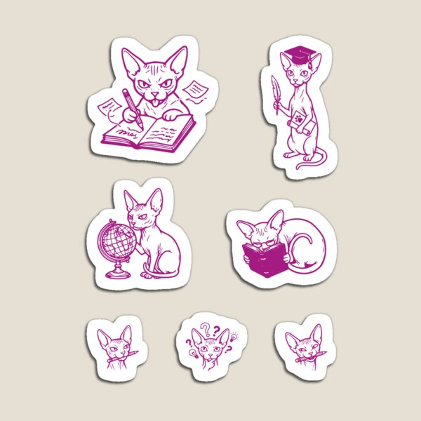 Item preview, Sphynx Student - Bookworm Cat - Purr Scholar designed and sold by RedStreamStudio.
