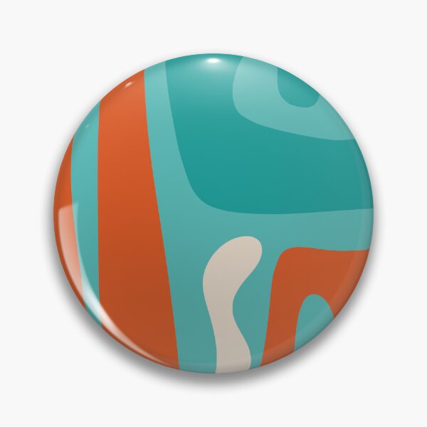 Item preview, Mid Century Modern Abstract Kwaito Pattern in Turquoise Orange designed and sold by kierkegaard.