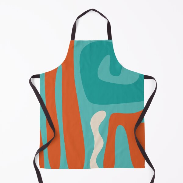 Item preview, Mid Century Modern Abstract Kwaito Pattern in Turquoise Orange designed and sold by kierkegaard.
