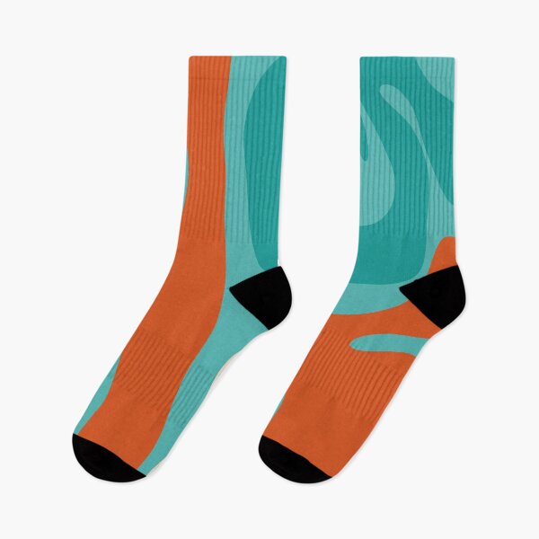 Item preview, Mid Century Modern Abstract Kwaito Pattern in Turquoise Orange designed and sold by kierkegaard.