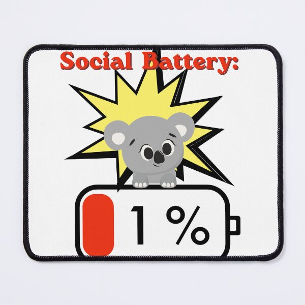 Item preview, Social Battery:1%(T-shirt) designed and sold by wyzin39.
