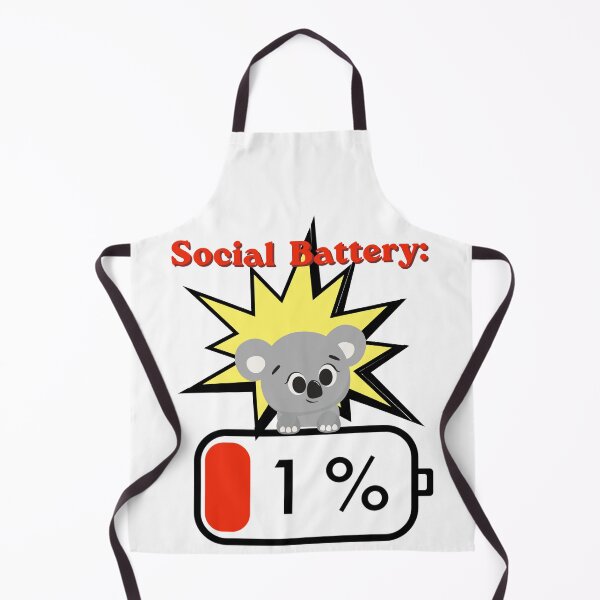Item preview, Social Battery:1%(T-shirt) designed and sold by wyzin39.