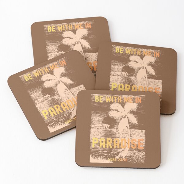 Item preview, Tropical Beach Sunset Palm Tree Paradise Be With Me Luke 23 43  designed and sold by Forevermore.