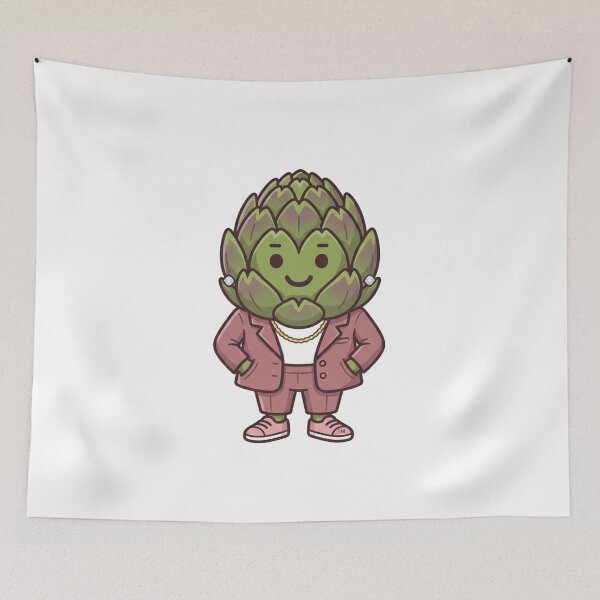 Item preview, Miss Karen Harte — Cute Artichoke Character Funny Food Art | Conditioned For Kindness designed and sold by monolithstudio.