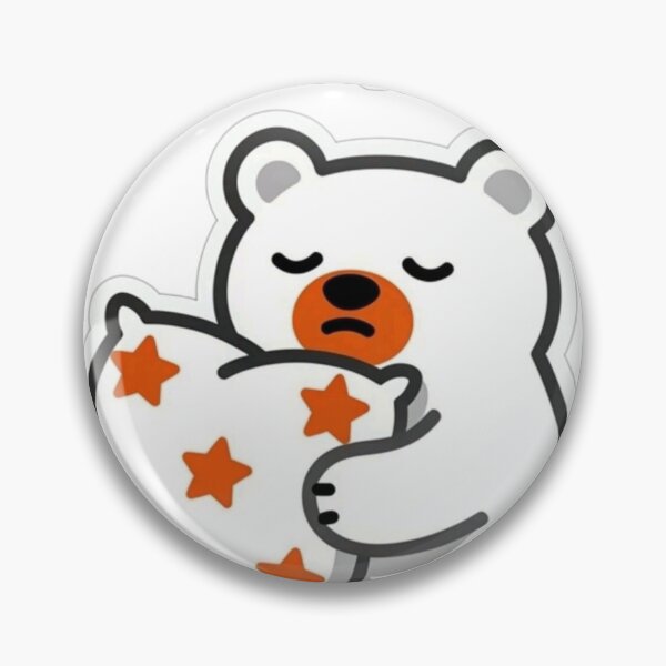 Item preview, Emotional Support Item | Funny Sleepy Bear Pillow Sticker for Anxious People designed and sold by Inkabbmate.